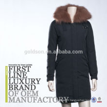 Top International Brand Lady Down Coat avec col rembourré Fox Fur